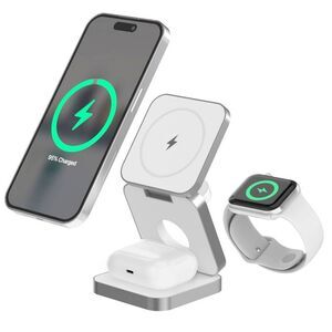 Open Box - Just Wireless -  3-in-1 Magnetic Collapsib White